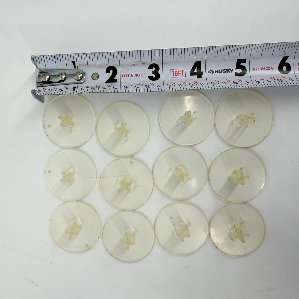 Vintage Kenner CPG Dolls 12pc Clear‎ Figure Display Stands Round Peg Base Set